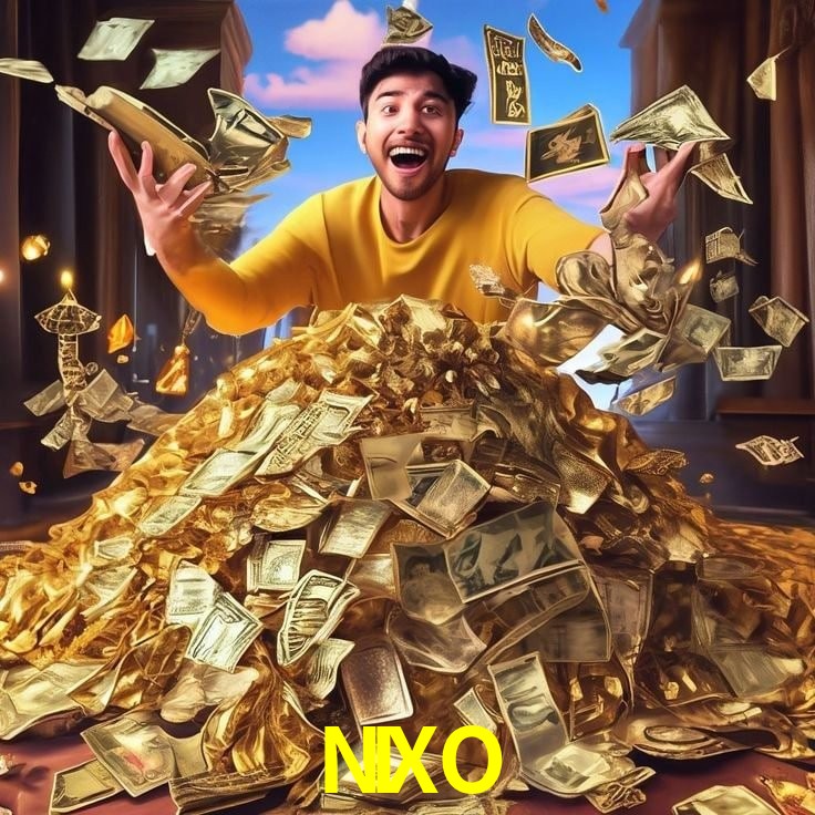 Escena dinámica inspirada en casino con iluminación NIXO, cartas, fichas e íconos de juegos digitales en un espacio moderno de juegos.